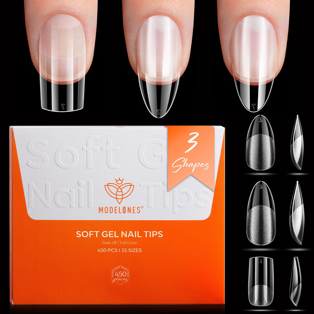 Modelones puntas de uñas, forma media almendra, clave para looks elegantes.