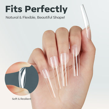 Modelones puntas ultrarresistentes para extensiones duraderas.