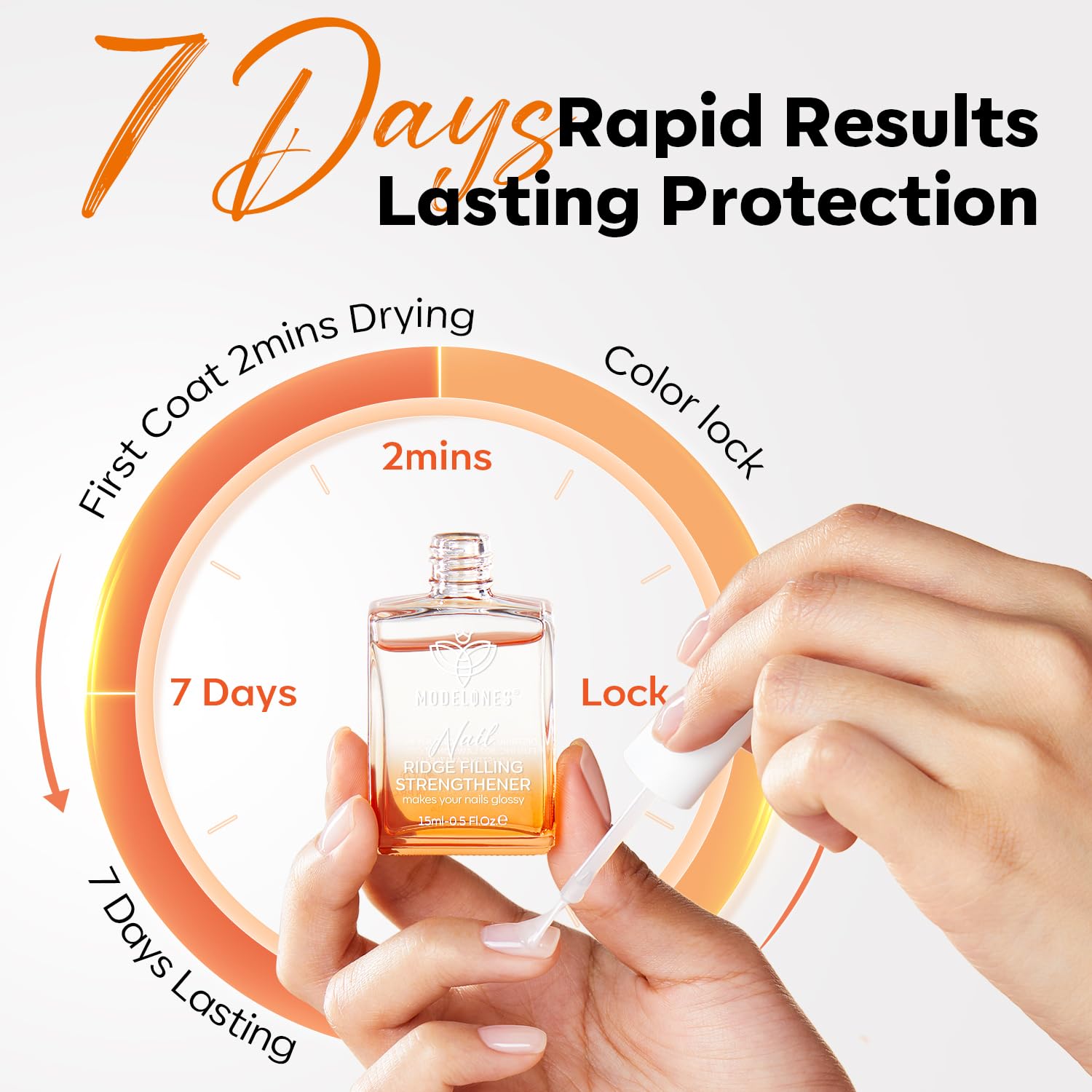 Modelones-relleno-rugas-unas: alisa la superficie para un aspecto liso.