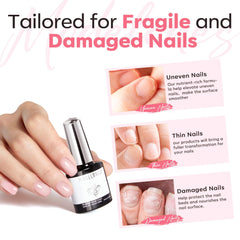 Modelones base de gel de goma: primera capa para adherencia duradera desde la aplicación.