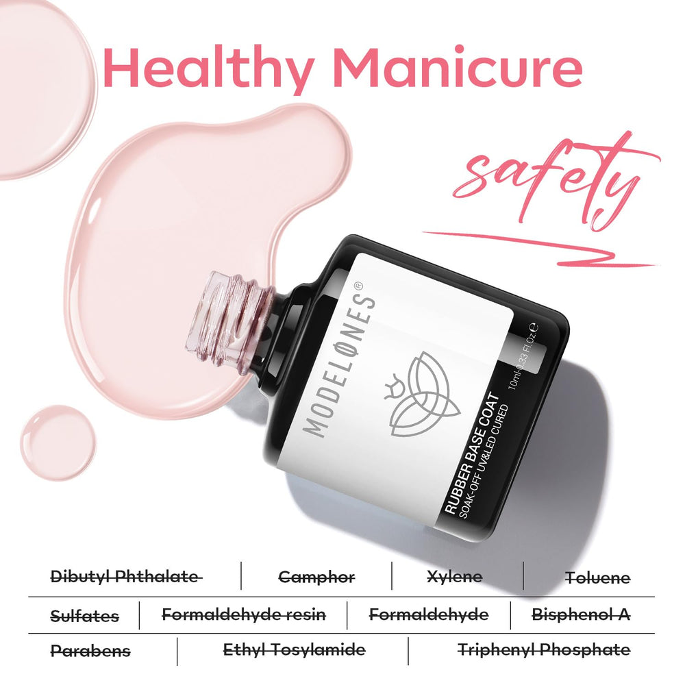 Modelones base de gel de goma: uso directo en uña natural sin pulir previa.