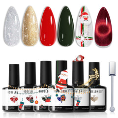 Modelones set navideño de esmalte gel en caja, ideal como regalo festivo