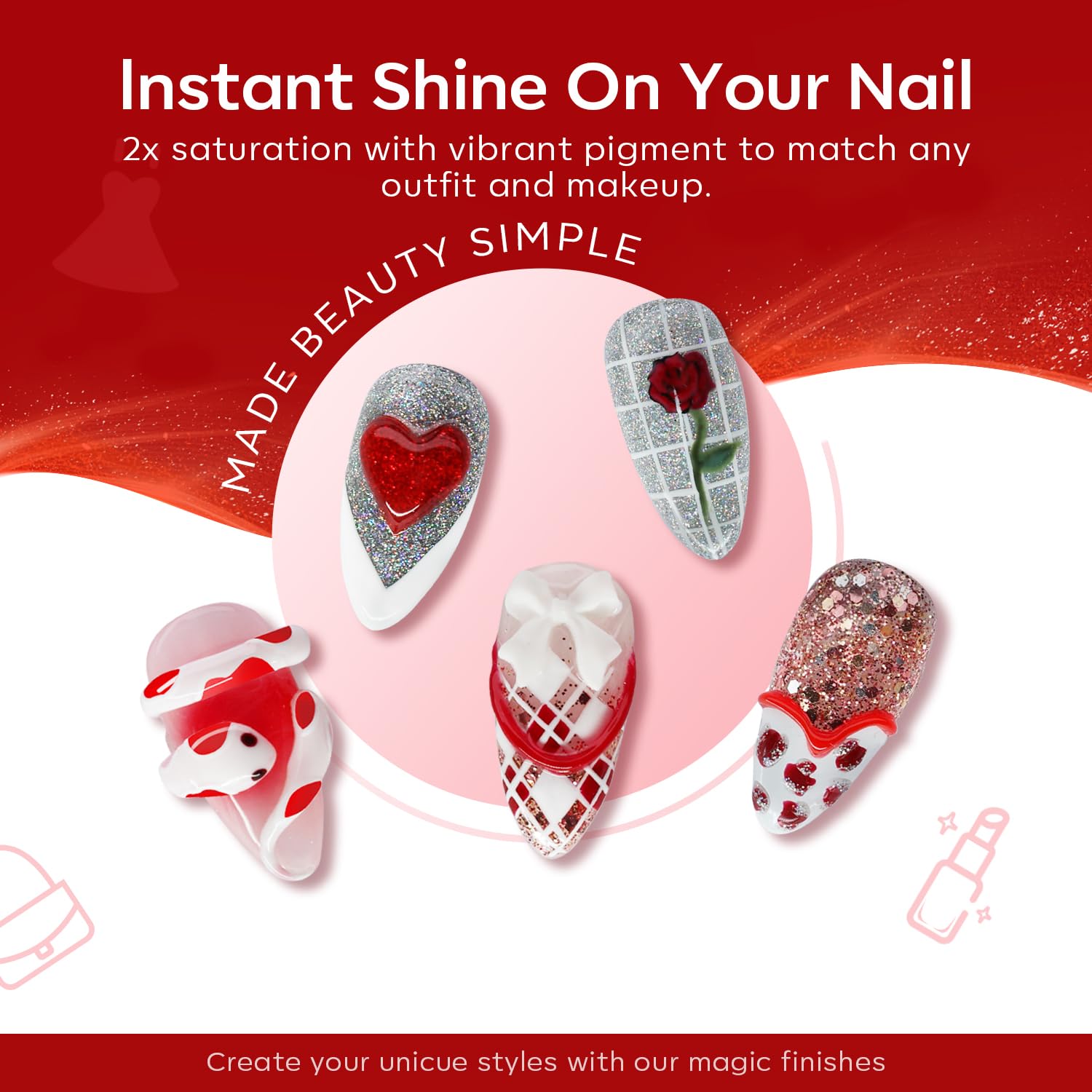 Modelones fórmula libre de crueldad para uñas cuidadas