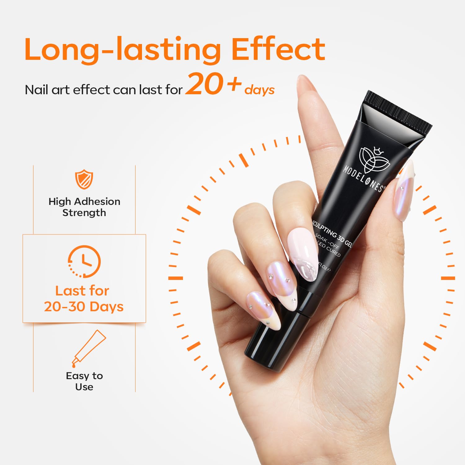 Modelones solución sin limpieza para curado UV en uñas