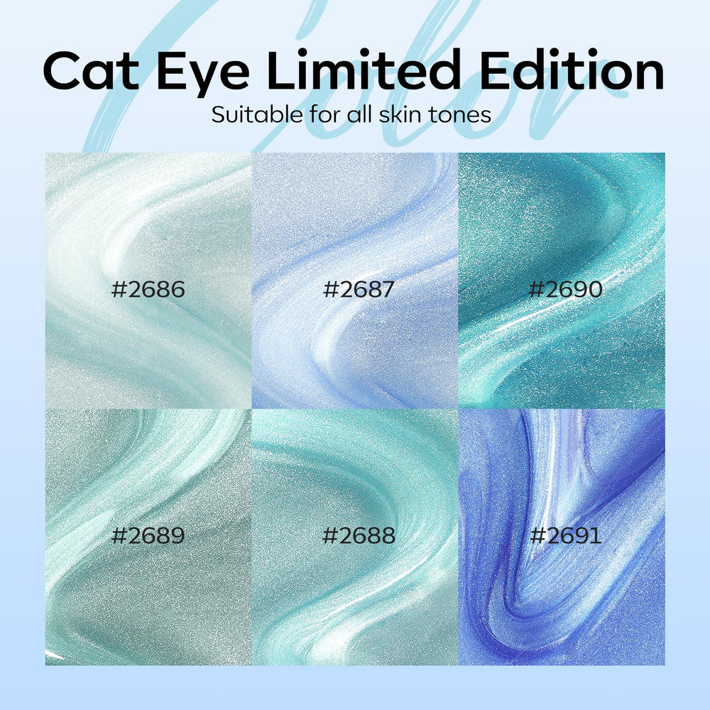 Modelones swatches en azul y verde para comparar tonos