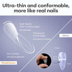 Modelones tips 15 medidas, ajuste perfecto para cada dedo.