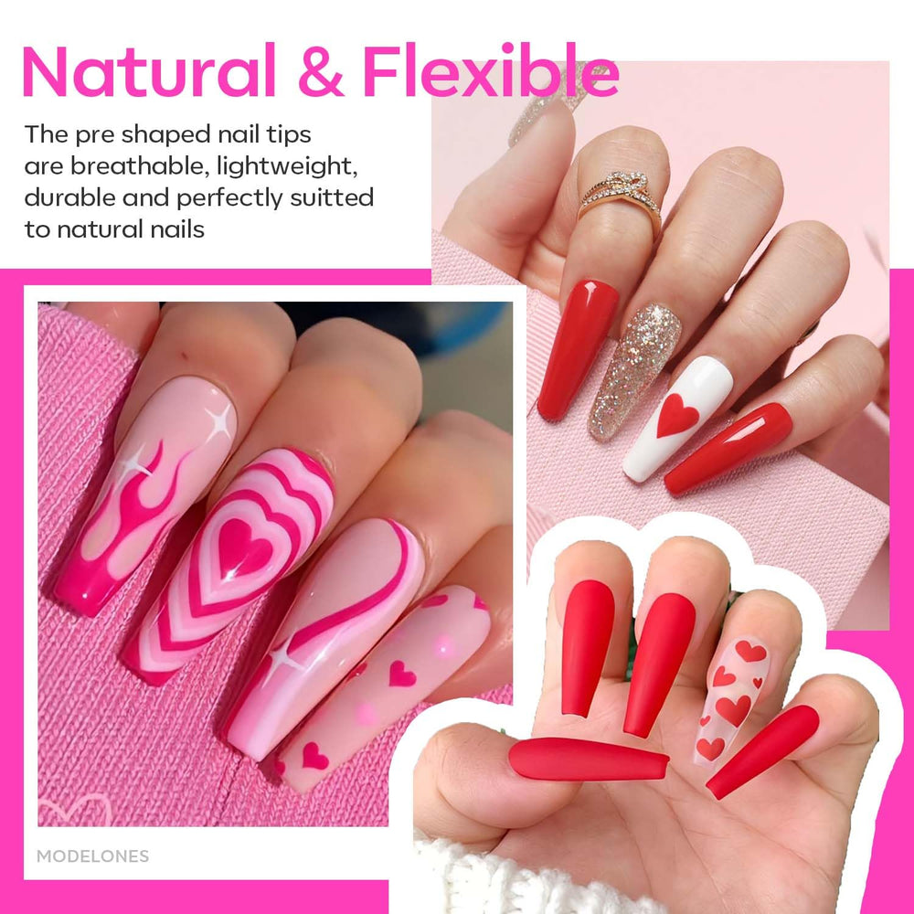 Modelones tips-uñas-largas-forma-ataud, mayor adherencia y estilo