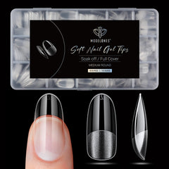 Modelones tips uñas media redondas-ovaladas para extensión rápida y natural.