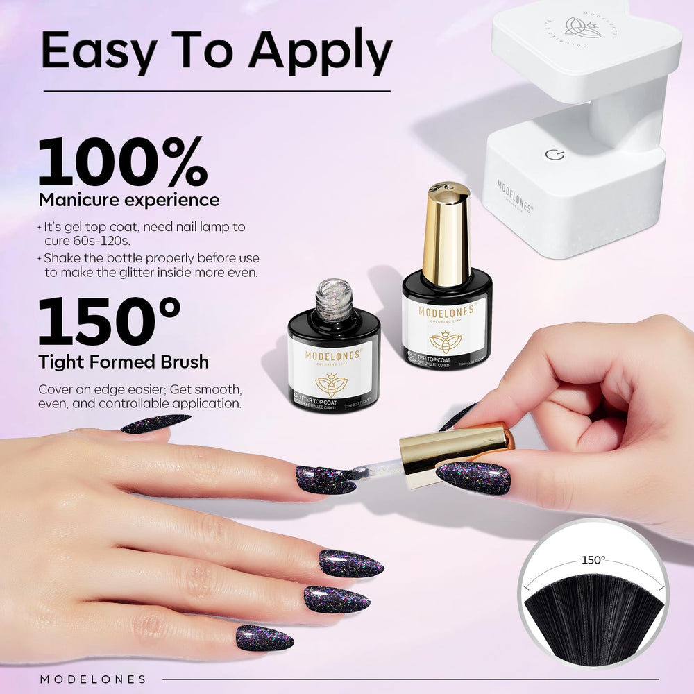 Modelones gel top coat bajo olor y libre de toxinas