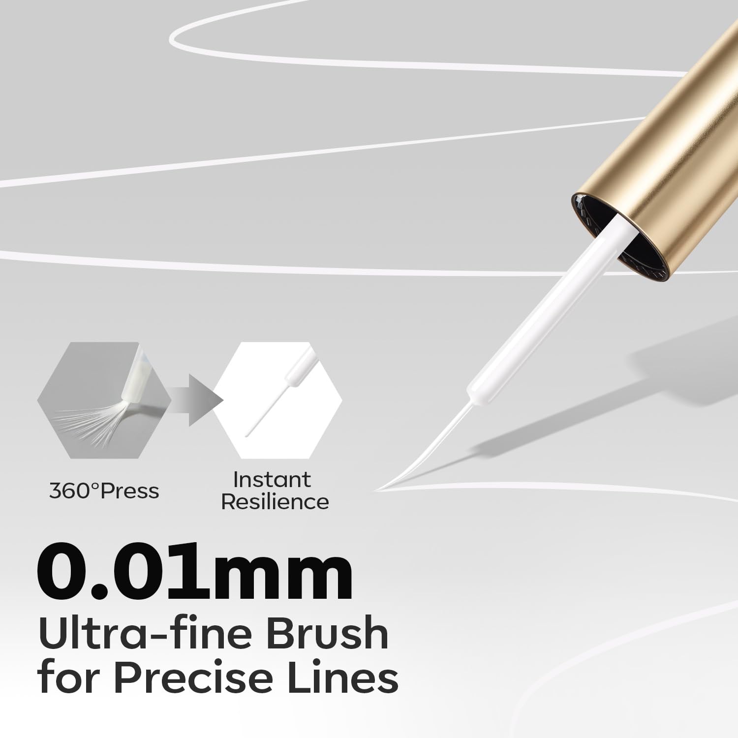 Uñas con diseño floral y remolinos hechos con gel blanco Modelones