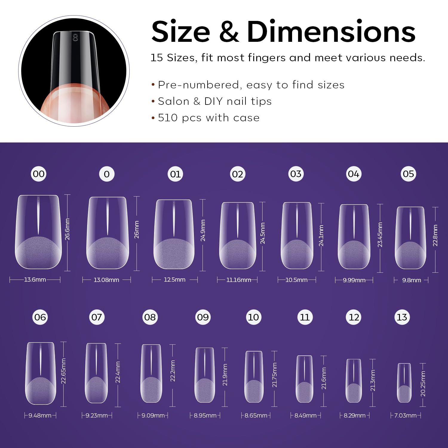 Uñas ligeras y transpirables Modelones para mayor comodidad.