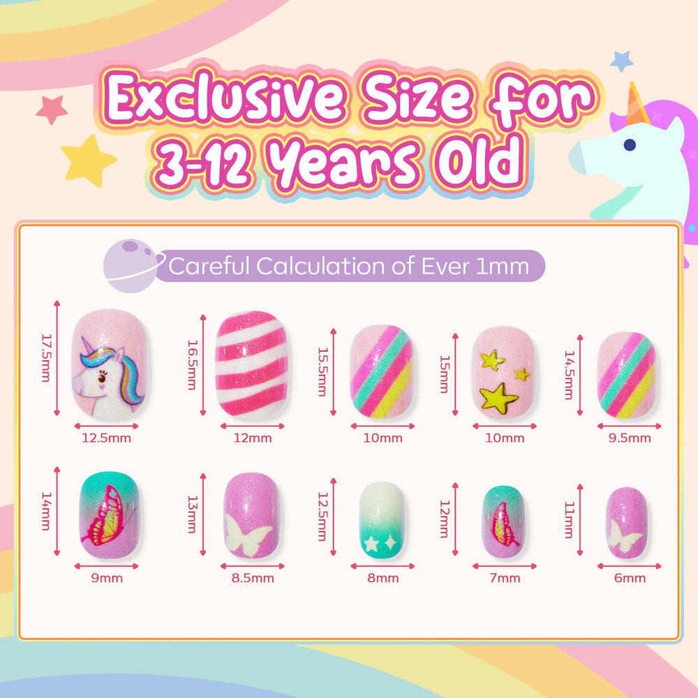 Modelones uñas para niñas con colores brillantes y dibujos divertidos para juego creativo