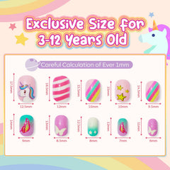 Modelones uñas para niñas con colores brillantes y dibujos divertidos para juego creativo