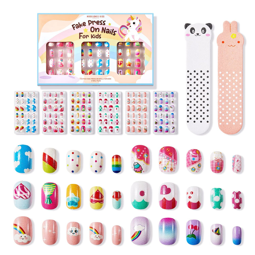 Modelones uñas para niñas con brillo degradado para fiestas.