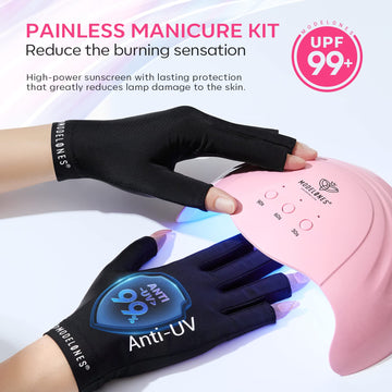 Modelones UPF99+ gloves provide 99% UV protection during curing.