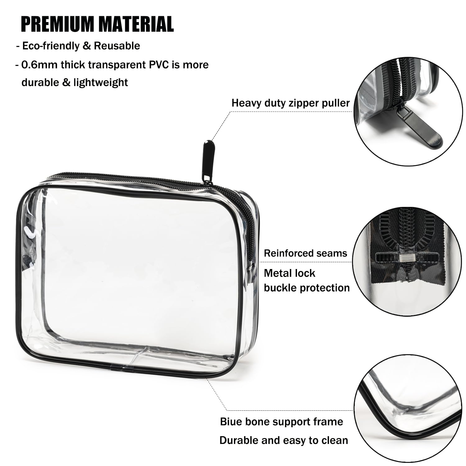 MODENGKONGJIAN bolsa de viaje para cosméticos, interior visible gracias al material transparente