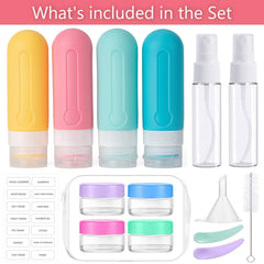 MODENGKONGJIAN botellas silicona anti-derrame con válvula 3 capas para viajar