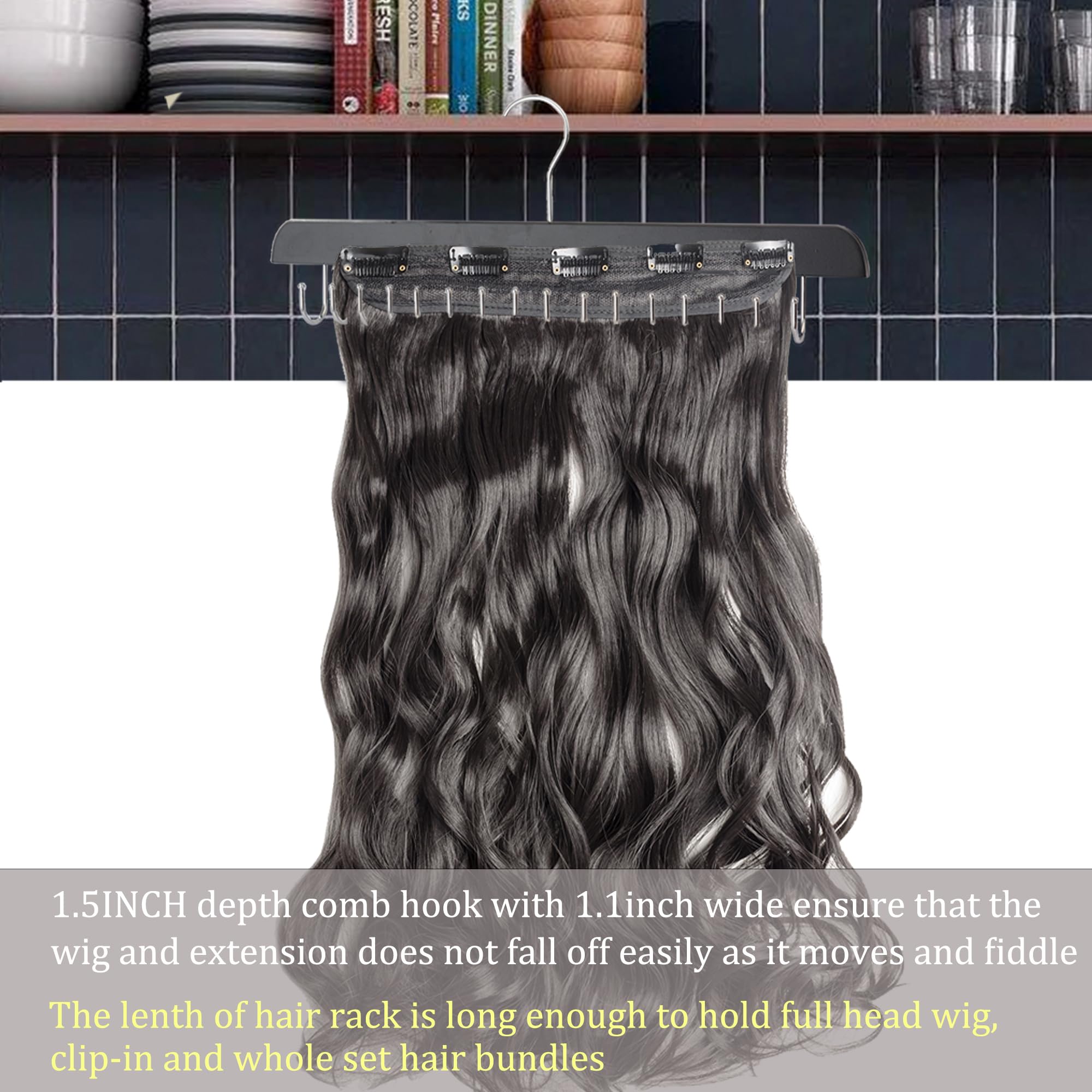 Ideal para salón y hogar, facilita peinado, lavado y secado de extensiones.