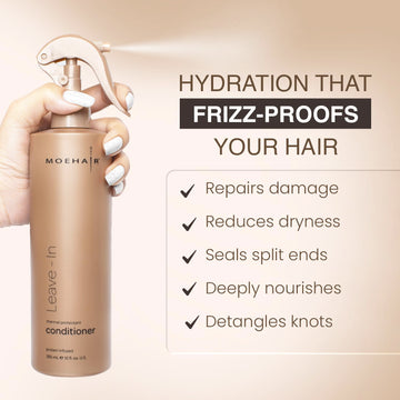 MOEHAIR Aceite argan y castor, ingredientes nutritivos para cabello suave