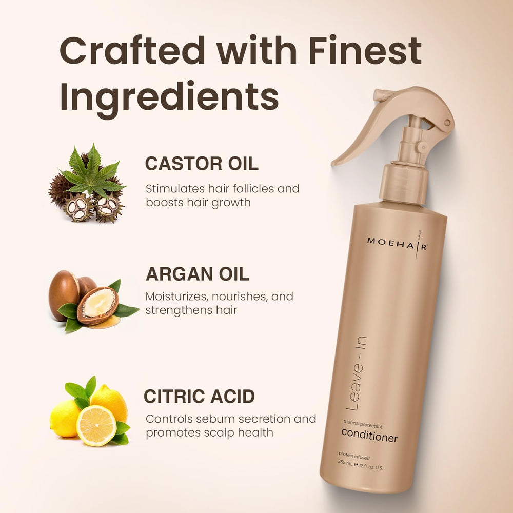 MOEHAIR Desenredante spray, textura ligera facilita peinado sin encrespamiento
