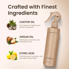 MOEHAIR Desenredante spray, textura ligera facilita peinado sin encrespamiento