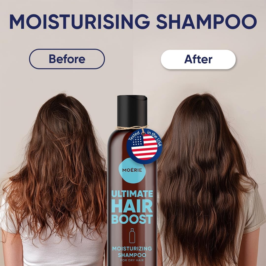 Moerie champú, textura suave y espumosa que hidrata el cabello.