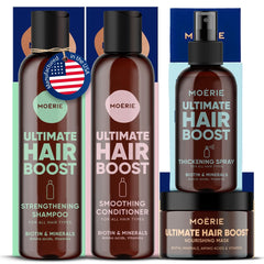 Moerie shampoo botella crecimiento: cabello más grueso y limpio