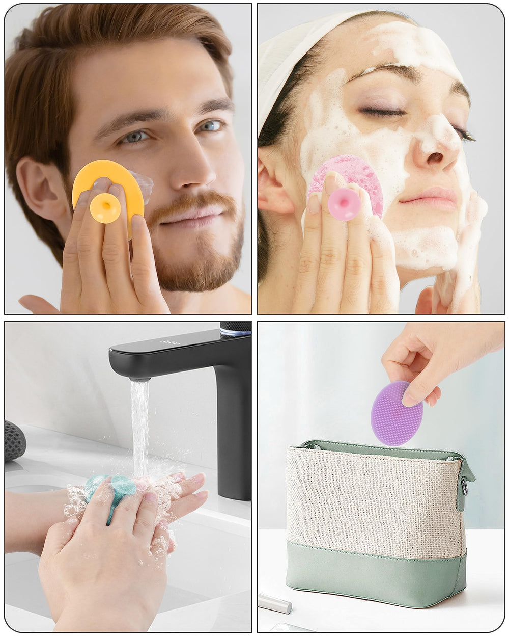 MoHern cepillo facial de silicona para uso diario y cuidado de la piel.