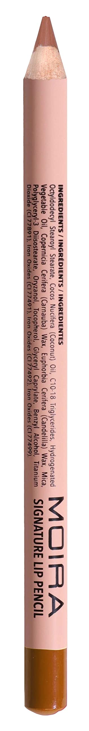 Moira firma lápiz de labios 009 Caramel Beige - definición de labios para look diario.