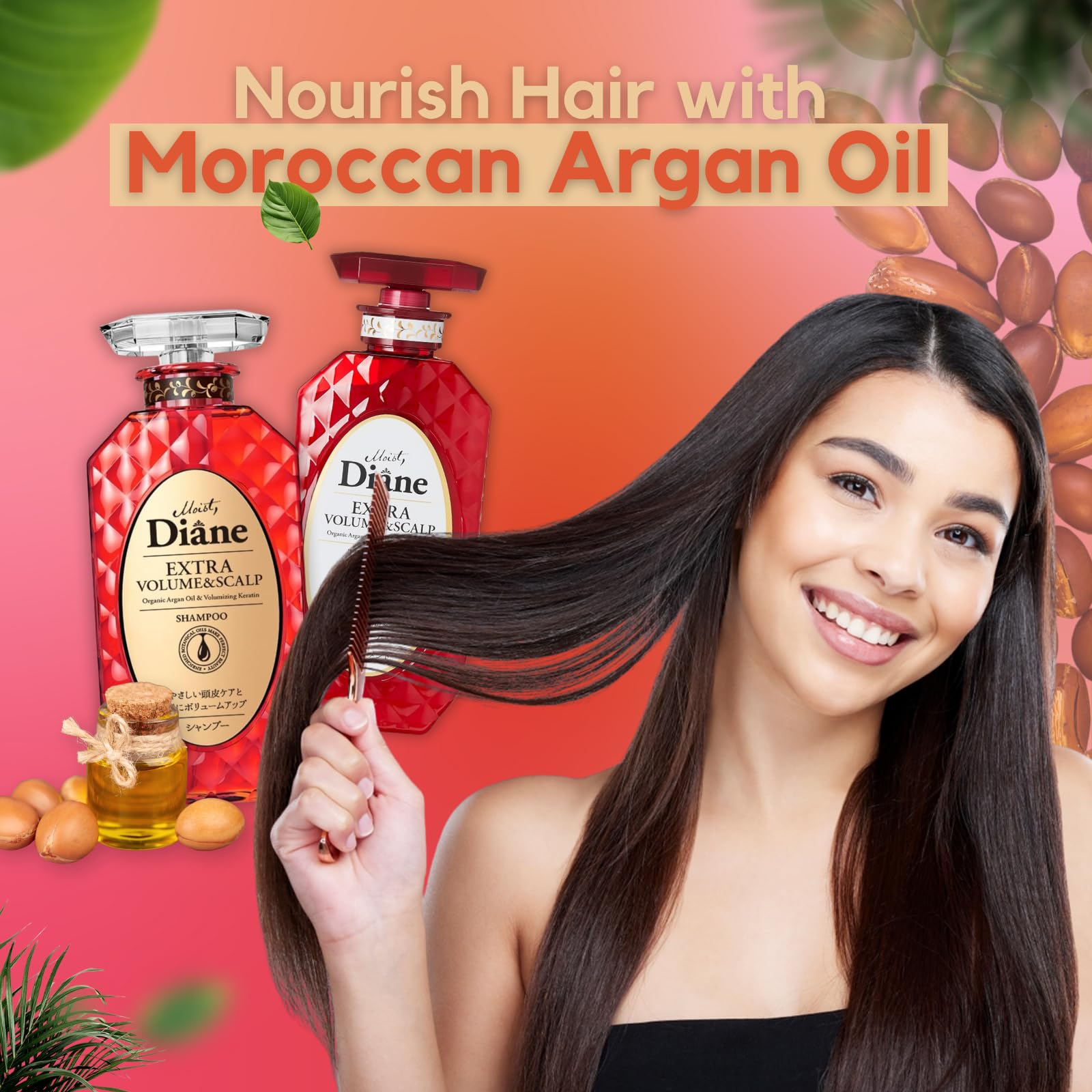 Moist Diane set-shampooing-apres-shampooing: routine complète pour cheveux propres et nourris.