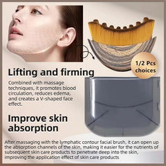 MOKA cepillo linfático brillos faciales, experiencia suave para piel sensible.