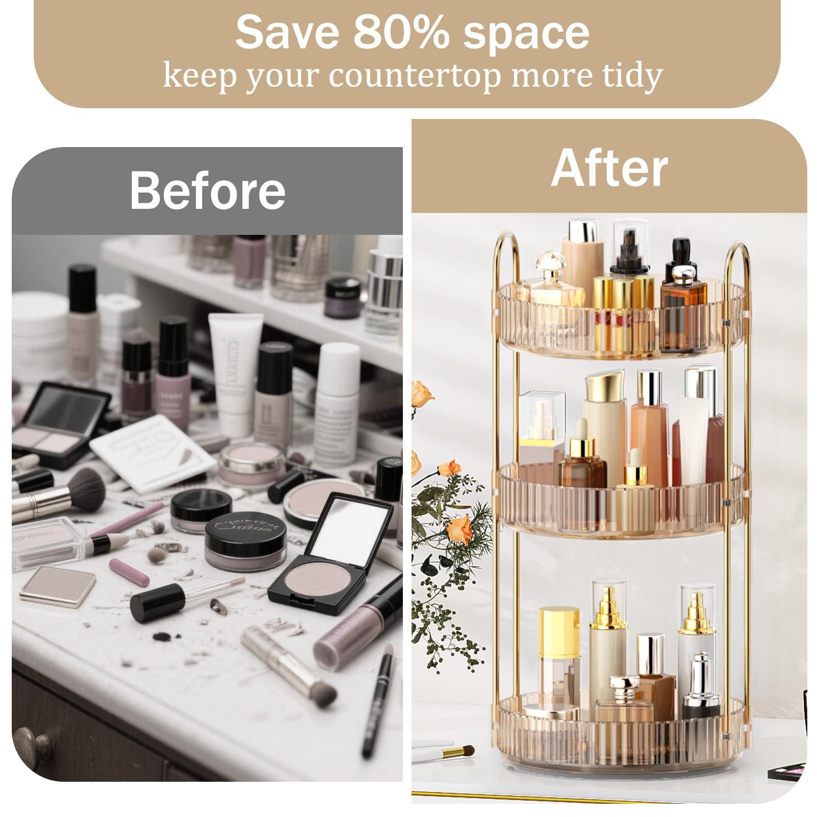 MOKANI Espacio para perfumes y esmaltes, optimiza tu escritorio