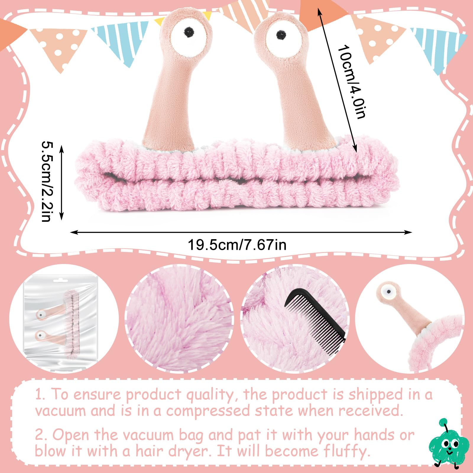 Banda Molain felpa coral suave para comodidad durante el cuidado facial