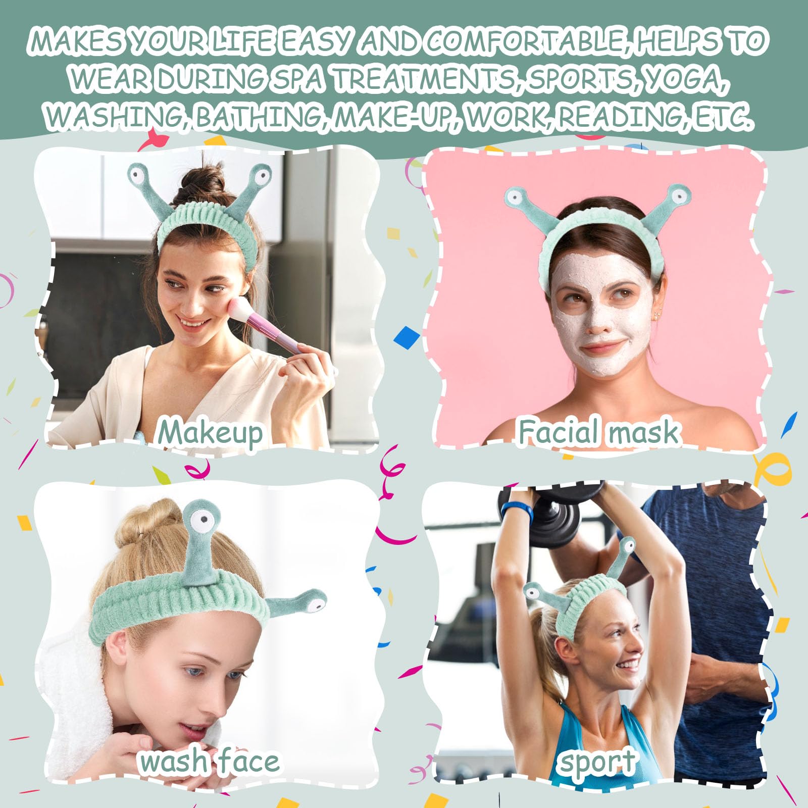 Molain banda multifuncional para spa, deporte y maquillaje diario.