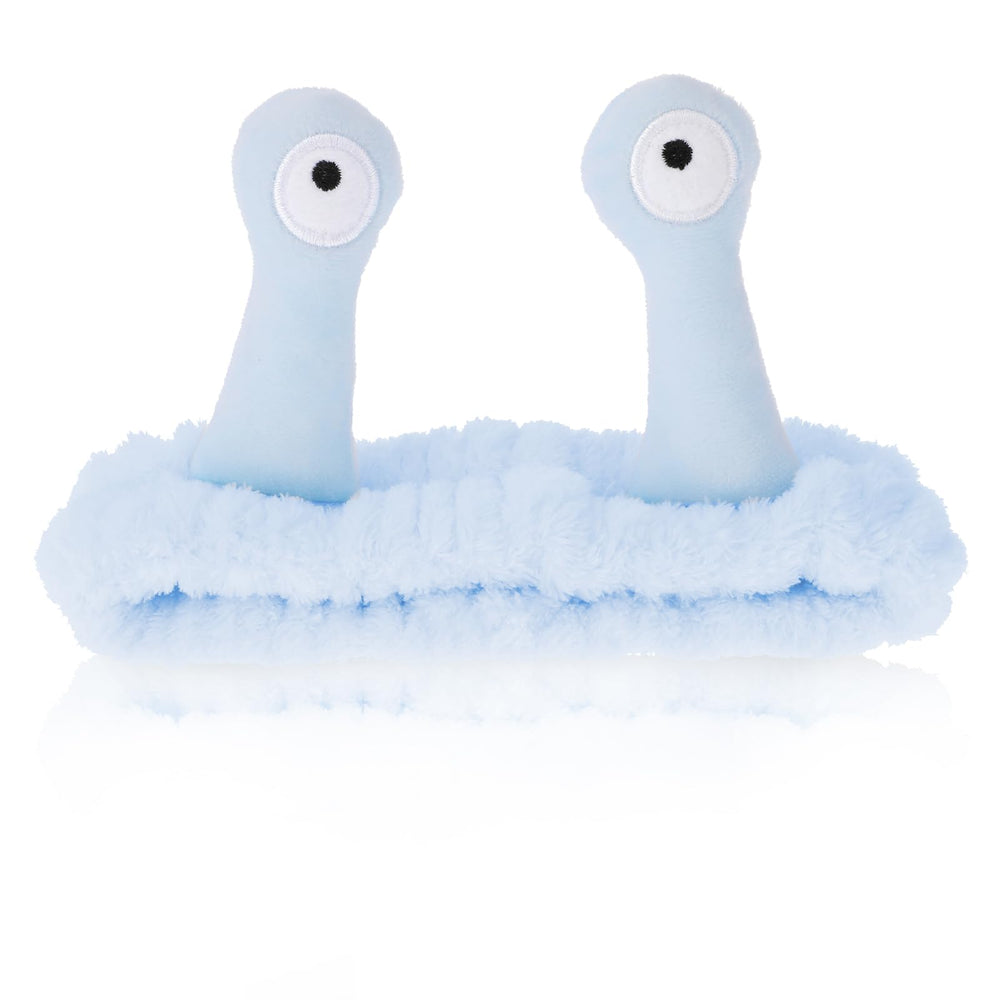 Molain cinta cabello diseño palma-caracol azul para lavado facial