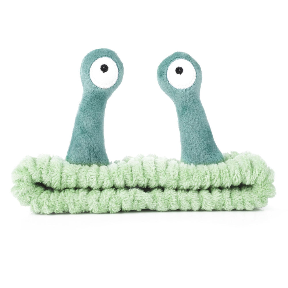 Molain diadema para lavado facial, diseño palma y caracol, color fruta verde, mantiene el cabello recogido.