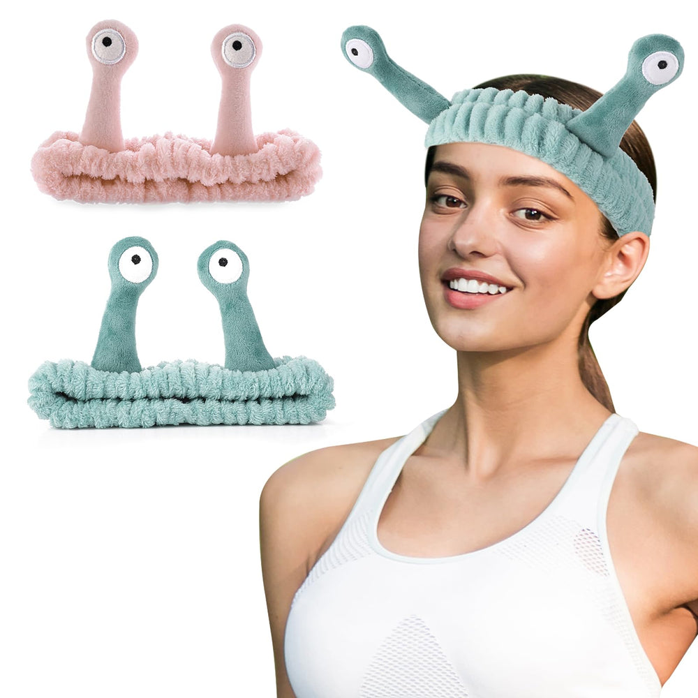 Molain diadema palma-caracol rosa, accesorio suave para lavar la cara