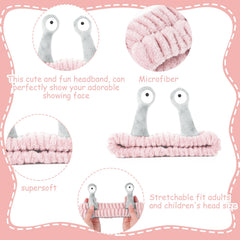 Molain diadema de coral fleece rosa, tacto suave para piel sensible durante el lavado.