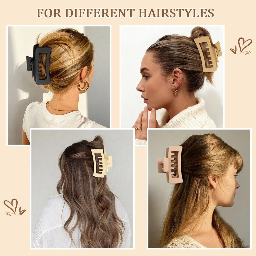 Molizummy clips en colores beige, negro y marrón para combinar con cualquier look.