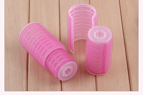Mollensiuer rulos dobles para flequillo rosa, guía de uso para peinado rápido.