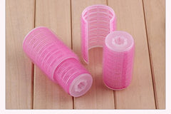 Mollensiuer rulos dobles para flequillo rosa, guía de uso para peinado rápido.