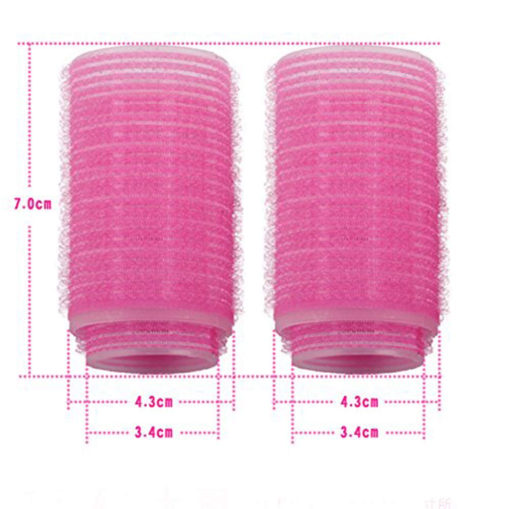 Mollensiuer rulos dobles para flequillo rosa, acabado natural con uso cómodo.