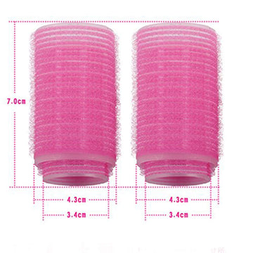 Mollensiuer rulos dobles para flequillo rosa, acabado natural con uso cómodo.