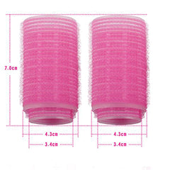 Mollensiuer rulos dobles para flequillo rosa, acabado natural con uso cómodo.