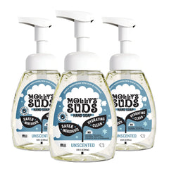 Molly's Suds jabon espumoso para manos en botella, uso diario fácil