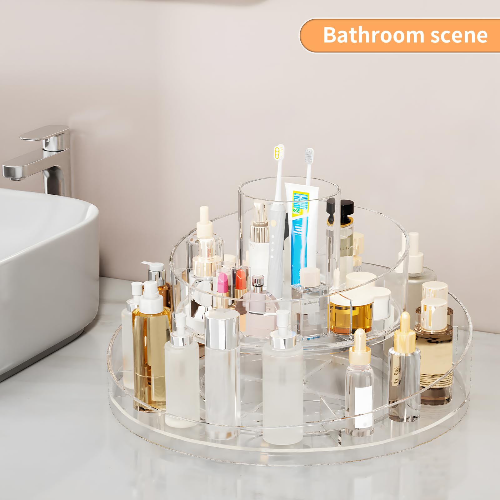 Molutsody Organizador para tocador y baño mantiene todo a mano y ordenado.