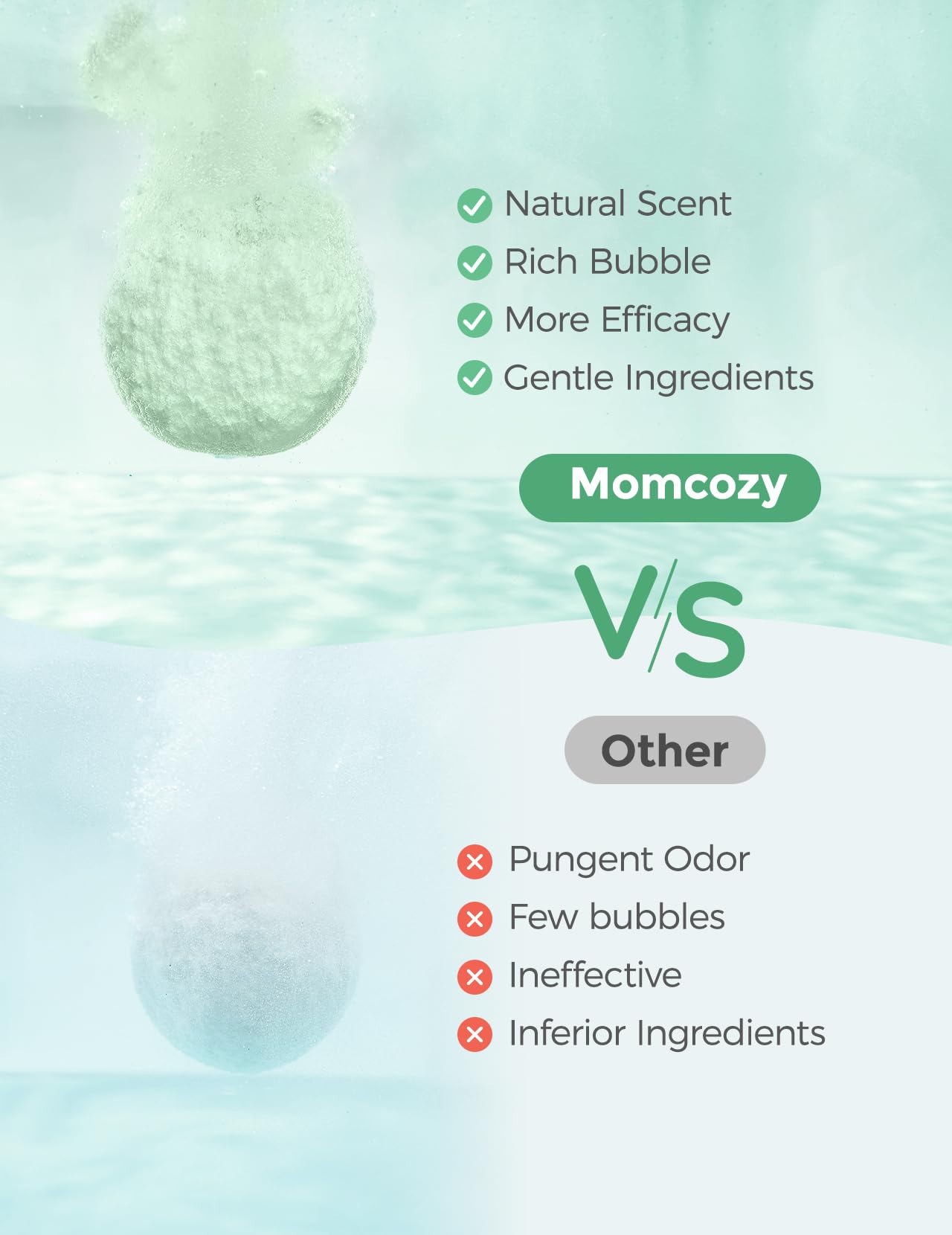 Momcozy bomba de baño fruta manzana: diseño divertido que entusiasma a los niños.