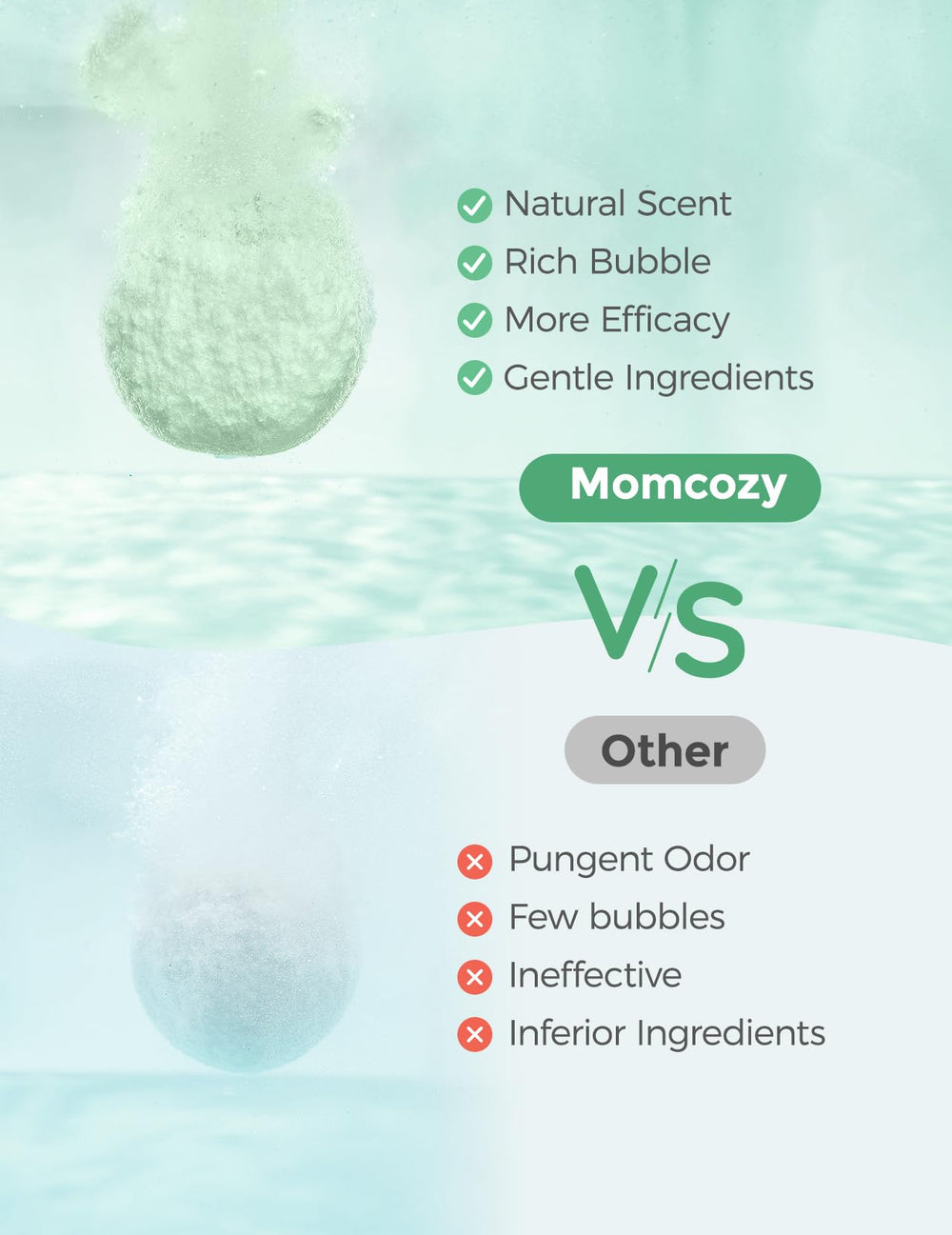 Momcozy bomba de baño fruta manzana: diseño divertido que entusiasma a los niños.