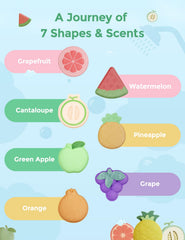 Momcozy bomba de baño fruta uva: colores suaves para jugar y aprender.