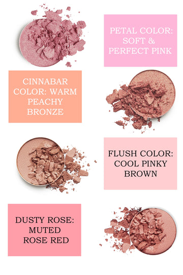 Mom's Secret blush rosa frío marrón, mezcla suave para un rubor equilibrado.